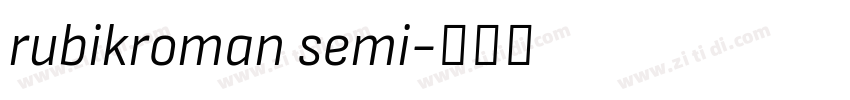 rubikroman semi字体转换